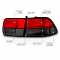 Amerilite 2 Door Rear Brake Taillights Red Smoke Pair For Honda Civic Passenger And Driver Side