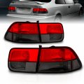 Amerilite 2 Door Rear Brake Taillights Red Smoke Pair For Honda Civic Passenger And Driver Side