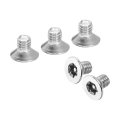 M4-0 7 X 6mm Flat Head Torx Anti Theft Machine Screws 25 Pcs 304 Stainless Steel Drive Countersunk Full Thread Silver 