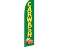 Car Wash Green Swooper Flag 