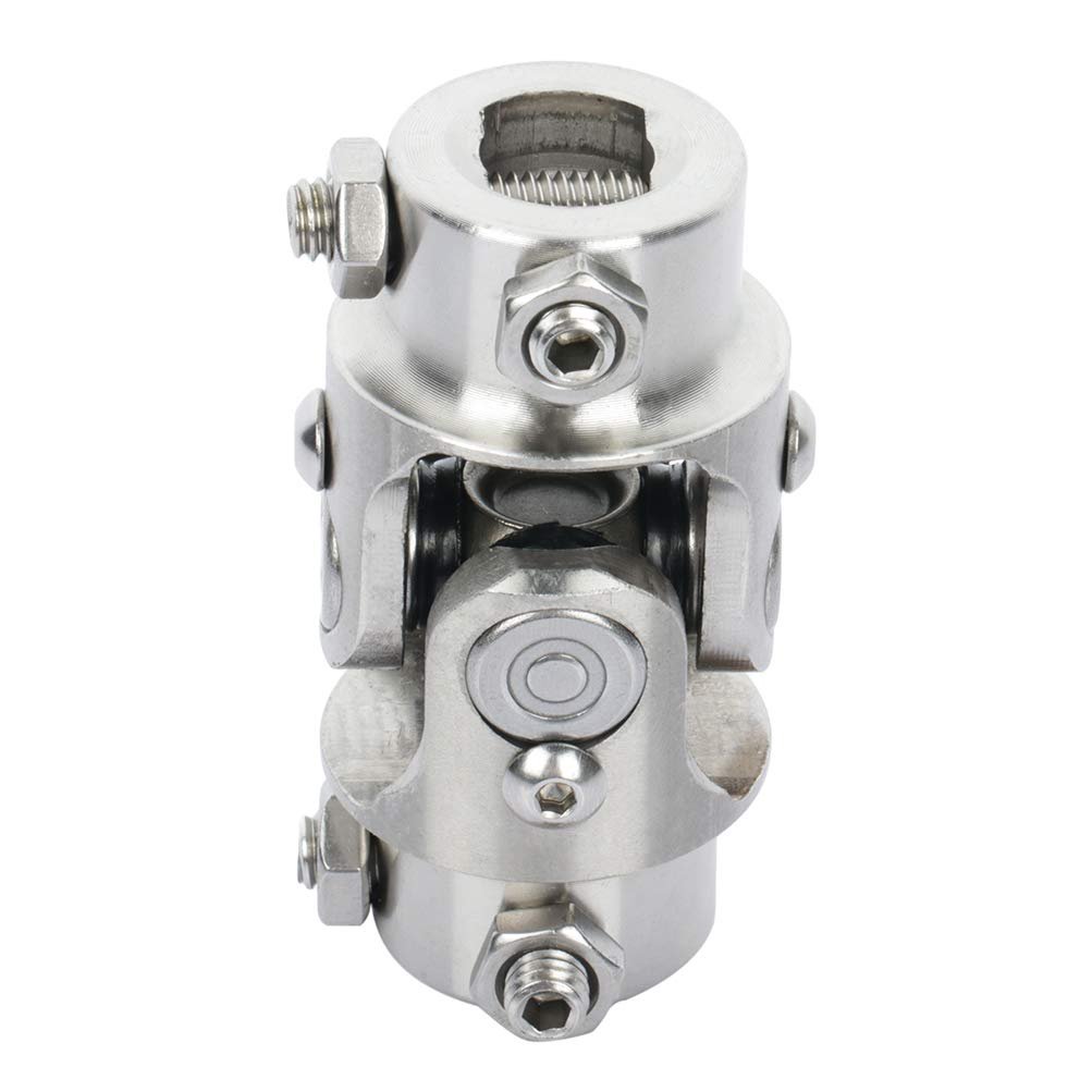 Single Chrome Steering U Joint Shaft 3 4 In Dd By 83mm Automotive Universal Coupling With 35 Degrees Working Angle Steel