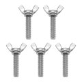 5pcs 5 16-18 X 1-1 4 Wing Butterfly Screw Bolts 304 Stainless Steel Machine Fastener Thumb Hand Screws For Electronic Equipment 
