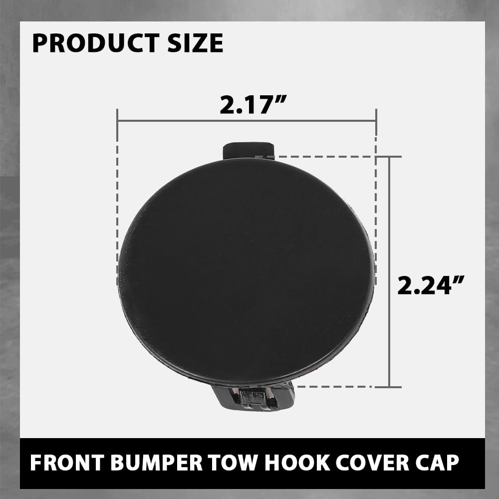 Black Front Bumper Tow Hook Eye Cap Cover For Jeep Compass 2 0l 4l 2017-2021 5sy62tzzab