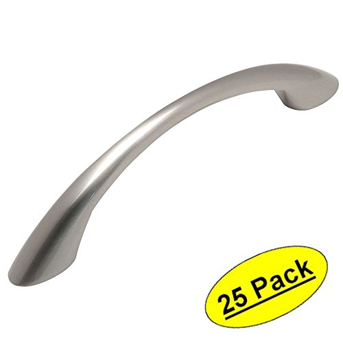 Cosmas 4003sn Satin Nickel Modern Cabinet Hardware Arch Bow Handle Pull 3-3 4 Inch 96mm Hole Centers 25 Pack