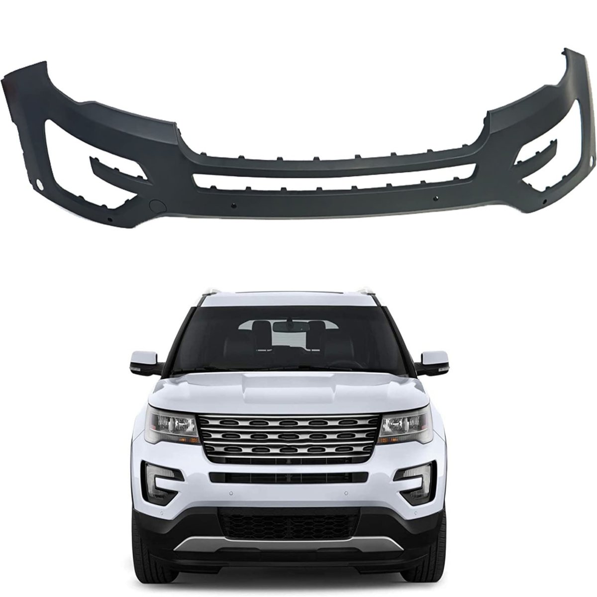 Front Bumper Cover Fascia Replacement For 2016 2017 Explorer