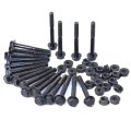 Minho M6-1 0 X 50mm Flange Head Bolts In Carbon Steel Material Flange Hexagon Screws Come With Nuts Black Oxide Finish Plated 