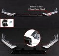 V1 Jdm 3pc Style Painted Two-toned Lunar Silver Metallic Gloss Black Front Bumper Lip Splitter Kit Compatible For 2021 2022