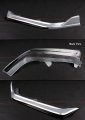 V1 Jdm 3pc Style Painted Two-toned Lunar Silver Metallic Gloss Black Front Bumper Lip Splitter Kit Compatible For 2021 2022