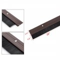 Uxcell Door Brush Bottom Sweep Brown H-shape Aluminum Alloy Holder W 0 8-inch Black Pp Silicone Soft 1000mm X 43mm Approx 39
