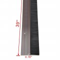 Uxcell Door Brush Bottom Sweep Brown H-shape Aluminum Alloy Holder W 0 8-inch Black Pp Silicone Soft 1000mm X 43mm Approx 39