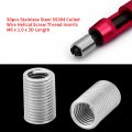 50pcs M6x1 0x3d Threaded Inserts Stainless Steel Ss304 Wear Resistance Elasticity Coiled Wire Helical Screw Thread For Parts