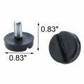 Uxcell Metal Slotted Head Adjustable Screw Leveling Feet M6x13mm 20 Pcs Black Silver Tone