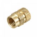 Uxcell Knurled Insert Nut M4 X 8mm L 6mm Od Female Thread Brass Embedding 30 Pcs