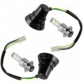 Caltric Left And Right Headlight Socket Cord Led Bulb Compatible With Yamaha Wolverine Ytm350fx 4x4 1995-1999