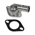 Engine Coolant Thermostat Housing For 1992 Oldsmobile Cutlass Ciera Cruiser Metal Natural Finish 180 Degrees Neck Angle 0 313 