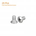 Uxcell M6x10mm Oval Head Phillips Machine Screws 25pcs 304 Stainless Steel Slightly Raised Countersunk