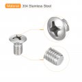 Uxcell M6x10mm Oval Head Phillips Machine Screws 25pcs 304 Stainless Steel Slightly Raised Countersunk