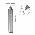 Uxcell Mt3 F112 Carbide Tipped Half Notched Lathe Dead Center Morse Taper 3mt 60 Degree For Woodworking Woodturning Drill Tool