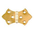 N135-194 Decorative Cabinet Hinge Brass Finish Steel Hinges For Small Boxes Chests And Cabinets 1 In Size Pack Of 2 With 