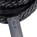 Black Combo 92 X 1 2 Synthetic Fiber Winch Rope Cable 22 000lbs Aluminum 10 Mounting Hawse Fairlead Recovery Snatch Ring Pulley