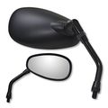 Ken Sean Matte Black Yamaha Reverse Thread Right Hand Mini Oval Mirror 941023bp 