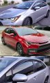 3d Wavy Smoke Window Visor Rain Guard Deflector Compatible With 2020-2021 Toyota Corolla 4 Door Sedan