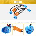 X Autohaux 2pcs 9004 9007 Led Car Headlight Canbus Decoder Error Free Warning Resistors Replacement Anti Flicker Resistor