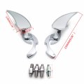 Httmt Mt252-018 Ttt002- Chrome Fury Blade Running Mirror Compatible With Cruiser V-star Warrior V-max Virago