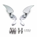 Httmt Mt252-018 Ttt002- Chrome Fury Blade Running Mirror Compatible With Cruiser V-star Warrior V-max Virago
