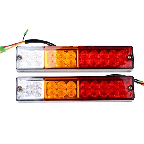 12v 20 Led Trailer Tail Light Assembly Waterproof Turn Signal Reverse Brake Stop Rear Lamp For Truck Utv Boat Caravan 2 Pack