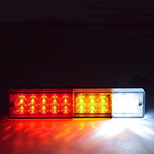12v 20 Led Trailer Tail Light Assembly Waterproof Turn Signal Reverse Brake Stop Rear Lamp For Truck Utv Boat Caravan 2 Pack