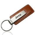 Jeep Brown Leather Key Chain 
