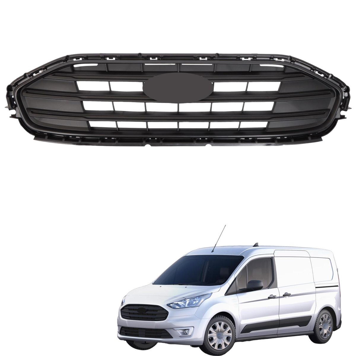 Front Grille Upper Black Mesh Style Replacement For Transit Connect 2019-2023