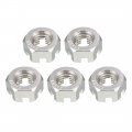 Uxcell M10 X 1 5mm Pitch Hexagon Castle Nut 304 Stainless Steel Slotted Hex Nuts Pack Of 5