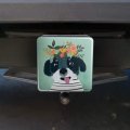 Funny Puppy Flowers In Hair Tow Trailer Hitch Cover Plug Insert