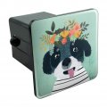 Funny Puppy Flowers In Hair Tow Trailer Hitch Cover Plug Insert