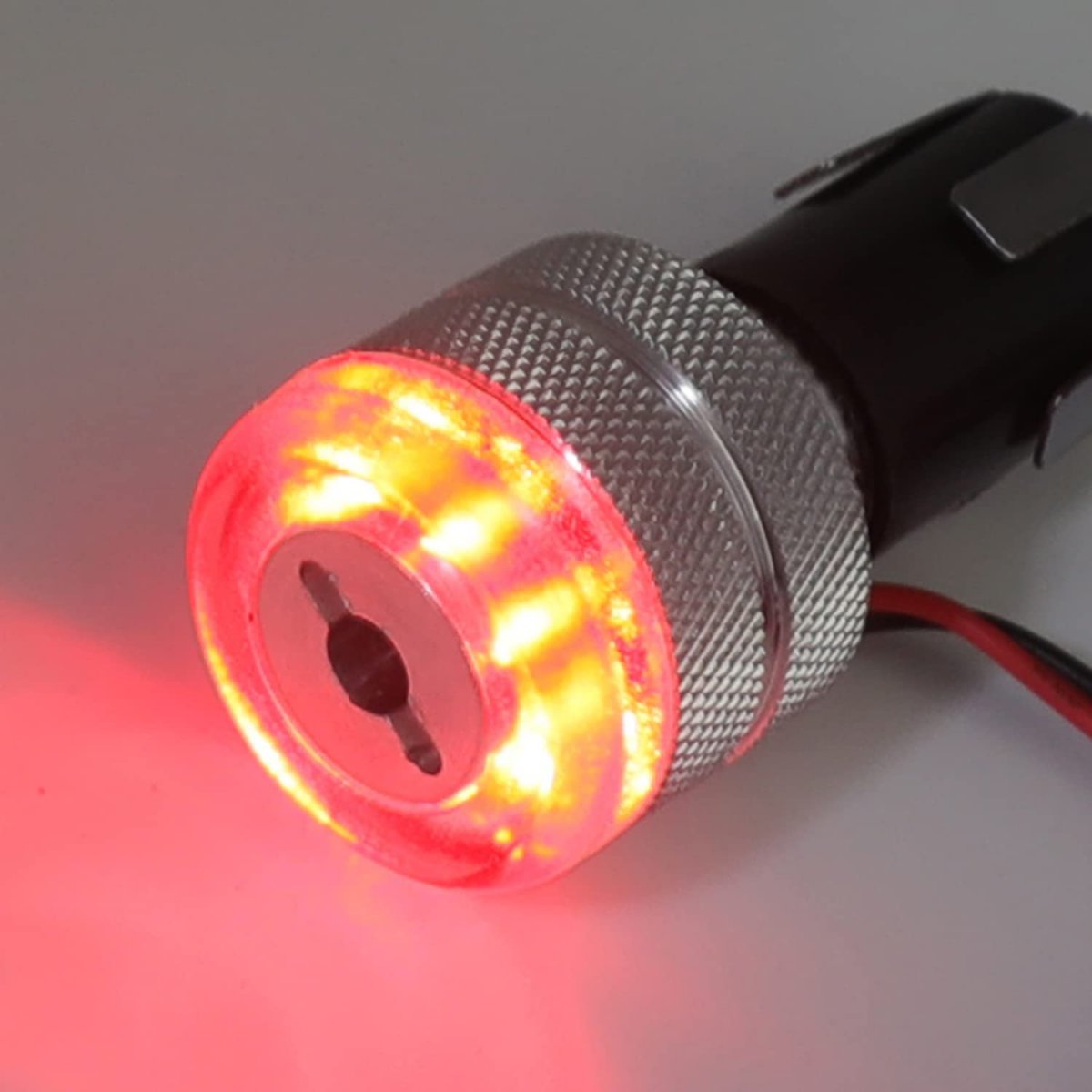 Universal Silver Led Turn Signal Light Grip Bar End Side Marker Indicator For 7 8 In 22mm Handlebar Xh5034-sr
