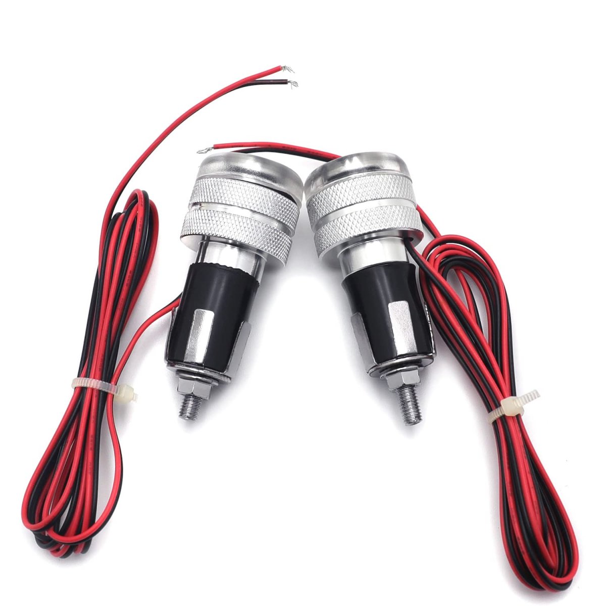 Universal Silver Led Turn Signal Light Grip Bar End Side Marker Indicator For 7 8 In 22mm Handlebar Xh5034-sr