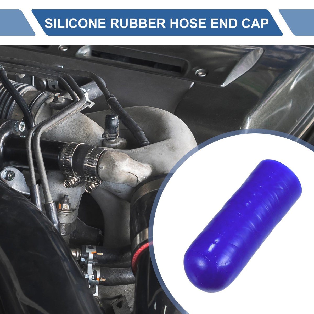 1 Pcs 30mm Length 6mm 0 24 Id Blue Car Silicone Rubber Hose End Cap Reinforced Blanking For Bypass Tube Universal