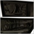 Compatible With Cadillac Escalade Esv Ext Pair Of Bumper Driving Led Drl Fog Lights Smoked Lens