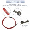 X Autohaux 90cm 35 43 Length 10mm Id Motorcycle Hydraulic Brake Line Oil Hose Pipe 28a Stainless Steel Braided Cable For Atv
