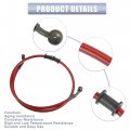 X Autohaux 90cm 35 43 Length 10mm Id Motorcycle Hydraulic Brake Line Oil Hose Pipe 28a Stainless Steel Braided Cable For Atv