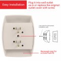 Ge Home Electrical 6-outlet Extender Wall Tap Grounded Adapter Charging Station 3-prong Secure Install Ul Listed Light Almond