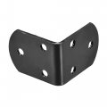 Uxcell Corner Brace Angle Bracket Fastener L Shape 50mmx50mmx37mm Black Round End With Screws 12pcs
