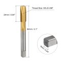 3 8-24 Unf B2 Spiral Point Thread Tap Screw Threading Tapping Tool Titanium Coated 6542 High Speed Steel Machine Taps Bit