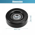 Uxcell Drive Belt Tensioner Assembly Accessory Idler Pulley Tightener No 1753077e00 For Suzuki Sx4 2007-2009 Black Metal