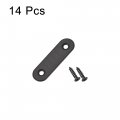Uxcell Flat Straight Brace Repair Plate 50 X 16 2mm Stainless Steel Fixing Mending Bracket Connector Black For Furniture Shelf