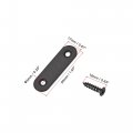 Uxcell Flat Straight Brace Repair Plate 50 X 16 2mm Stainless Steel Fixing Mending Bracket Connector Black For Furniture Shelf