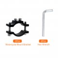 Uxcell 2 Pcs Motorcycle Tube Clamp Fit 0 7 To 1 4 Od Bicycle Light Mount Bracket Car Bar Holder Black 18-35mm