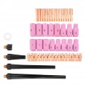 Tig Welding Torch Parts Ck20 Consumables Master Collet 53 Pcs Set Body Gas Lens Nozzle Cup Kit Accessories For Wp-9 20 25